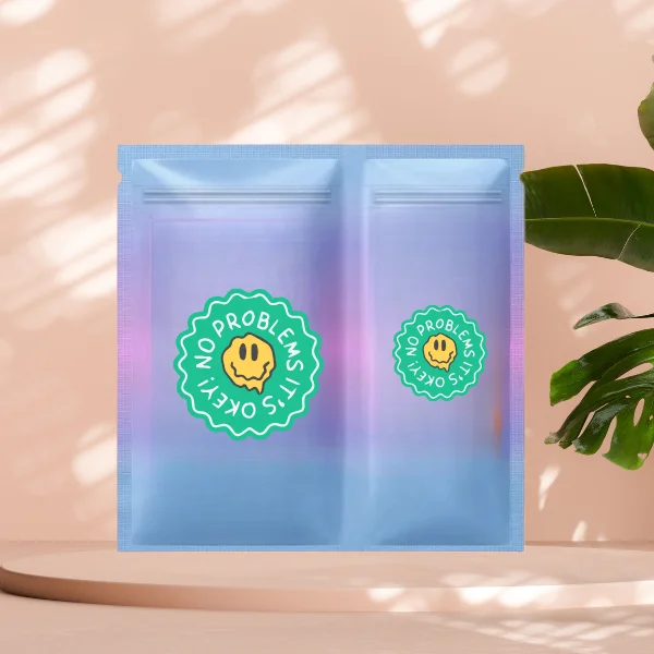 Dual Compartment Mylar Bags 5x6" - (1/4 oz)