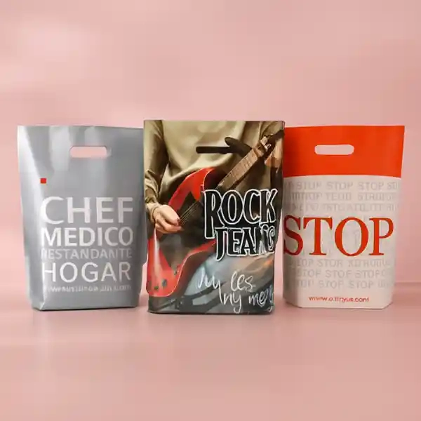 Die cut Handle Mylar Bags